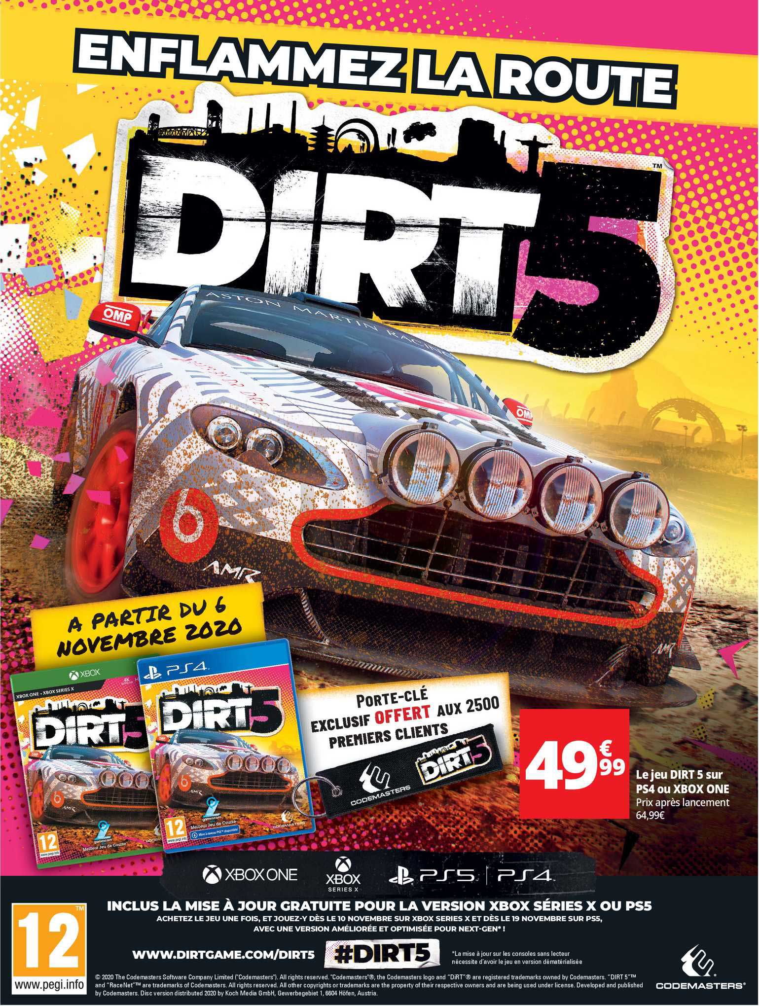 le jeu dirt 5 sur ps4 ou xbox one