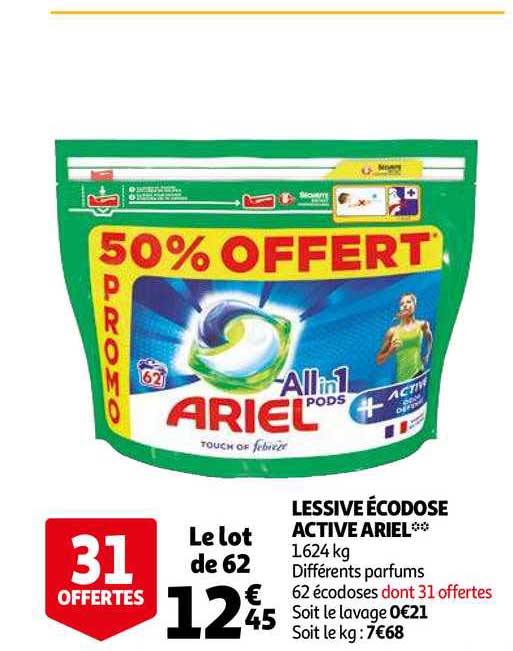Lessive écodose Active Ariel