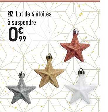 Lot De 4 étoiles à Suspendre