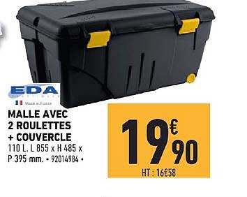 Malle Avec 2 Roulettes + Couvercle Eda