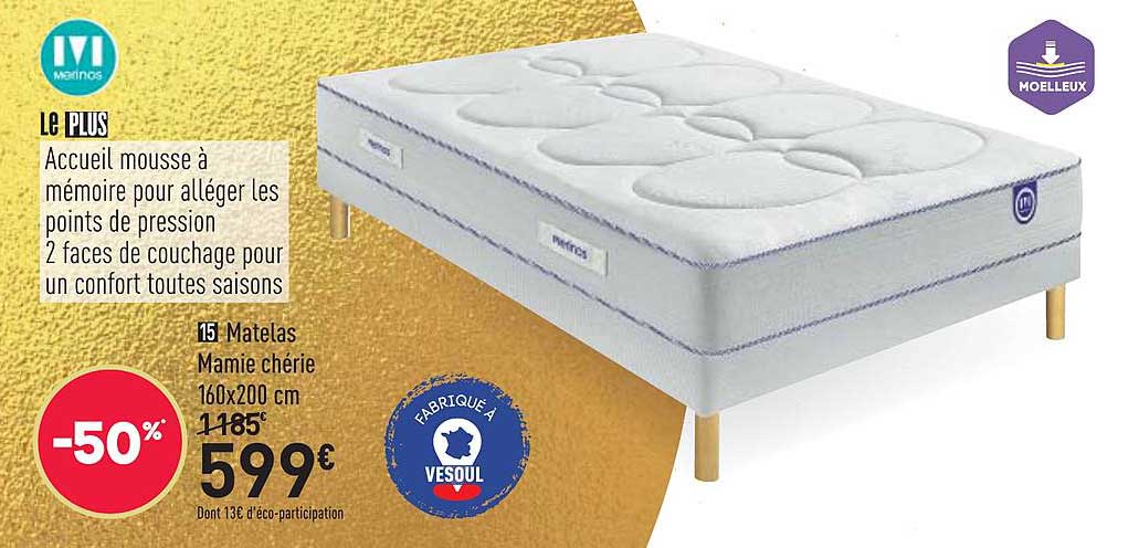 matelas mamie chérie 160x200 cm