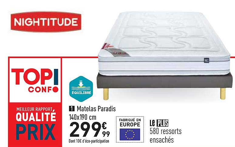 matelas paradis 140x190 cm