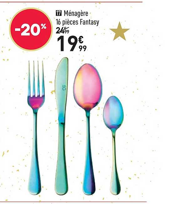 ménagère 16 pièces fantasy