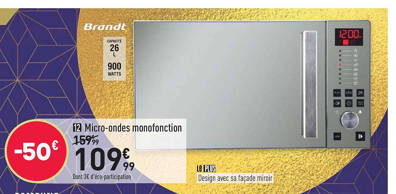 micro ondes monofonction brandt