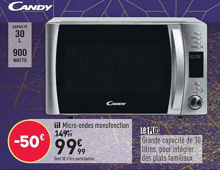micro ondes monofonction candy