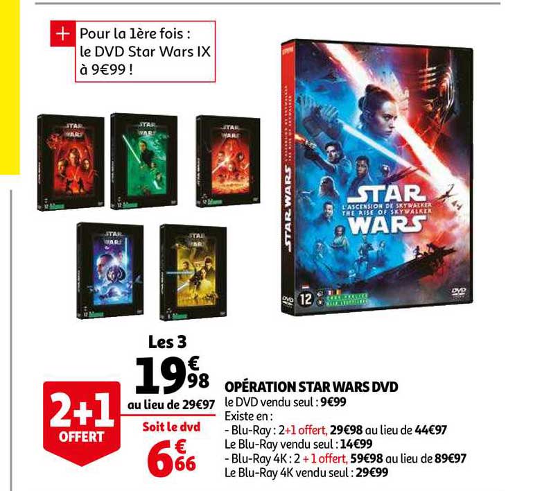 opérations star wars dvd 2+1 offert