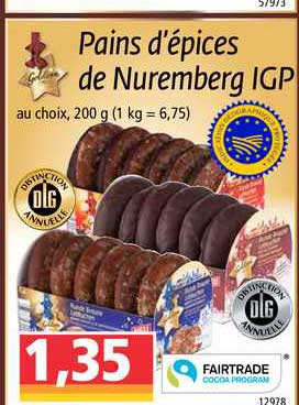 pans d'épices de nuremberg igp