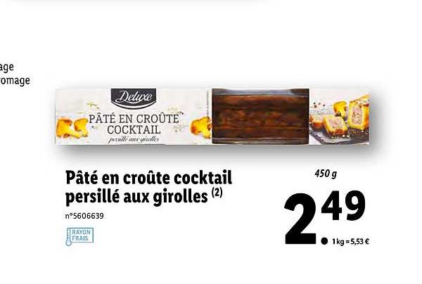 Pâté En Croûte Cocktail Persillé Aux Girolles Deluxe