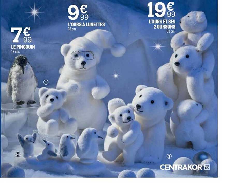 pingouin ours à lunettes ours et ses 2 oursons