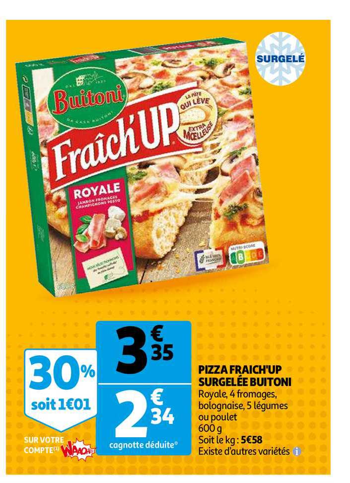 Pizza Fraich'up Surgelée Buitoni