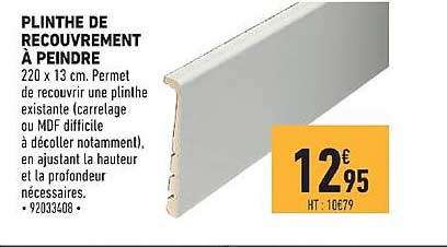 plinthe de recouvrement à peindre