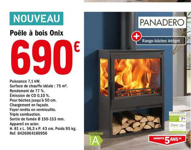 poêle à bois onix panadero