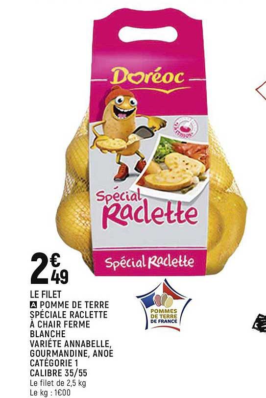 pomme de terre spéciale raclette à chair ferme blanche variété annabelle gourmandine anoe