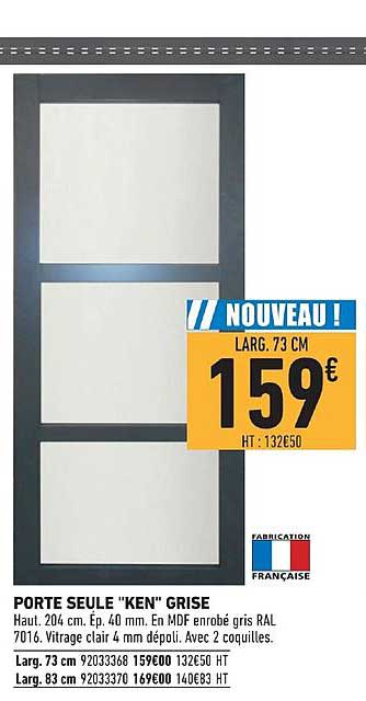 porte seule ken grise