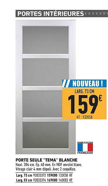porte seule tema blanche