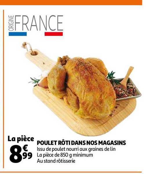 poulet rôti dans nos magasins
