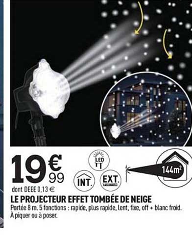 Projecteur Effet Tombée De Neige