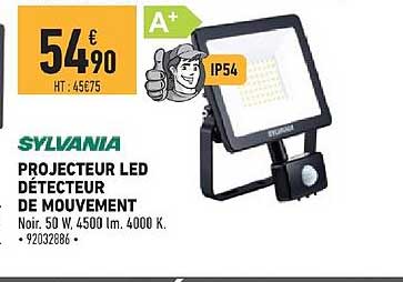 projecteur led détecteur de mouvement sylvania