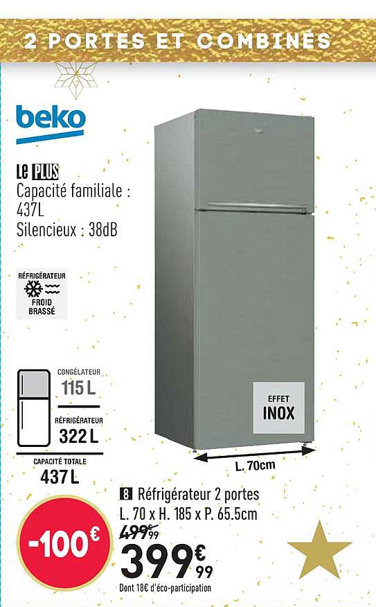 Réfrigérateur 2 Portes Beko