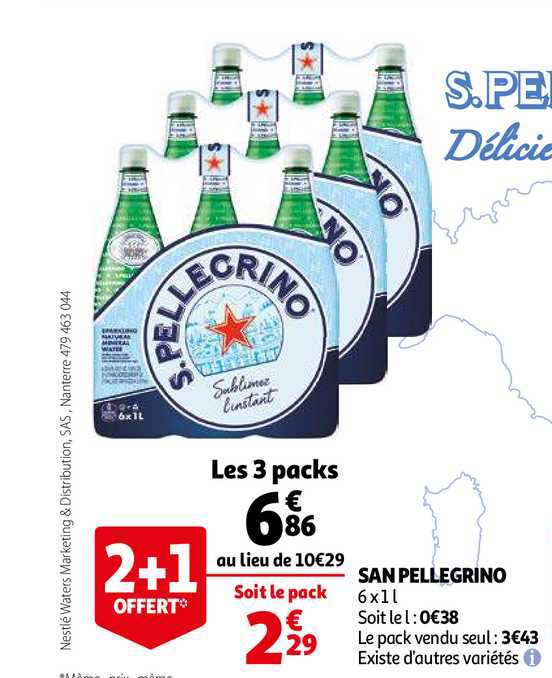 san pellegrino 2+1 offert