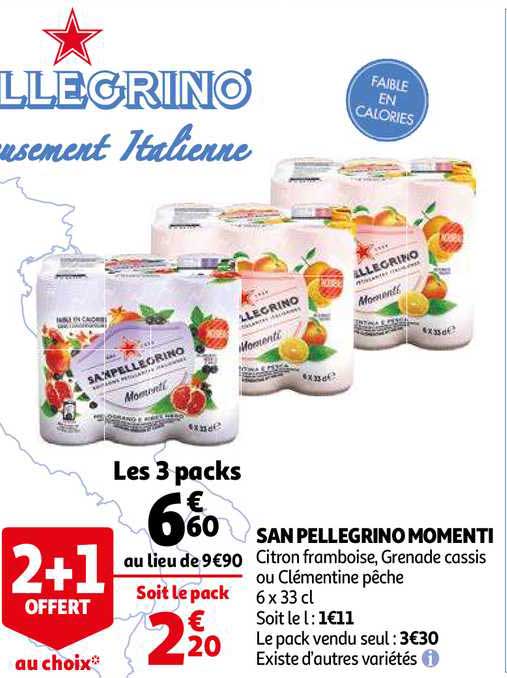 san pellegrino momenti 2+1 offert au choix