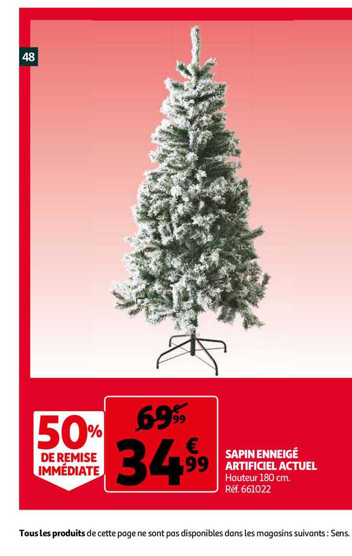 sapin enneigé artificiel actuel 50% remise immédiate