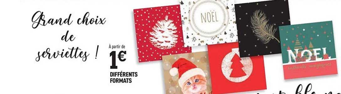 serviettes différents formats
