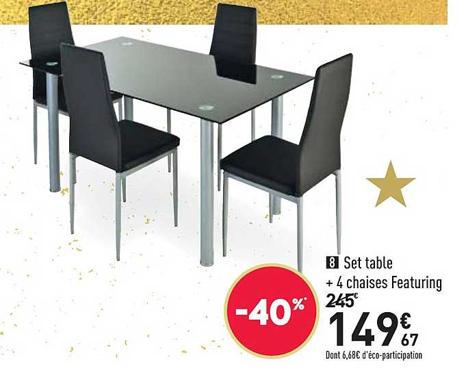 set table + 4 chaises featuring