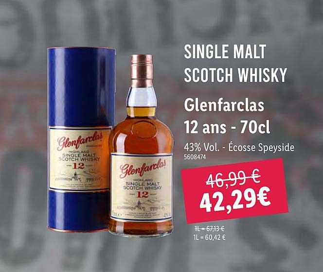 single malt scotch whisky glenfarclas 12 ans 70 cl