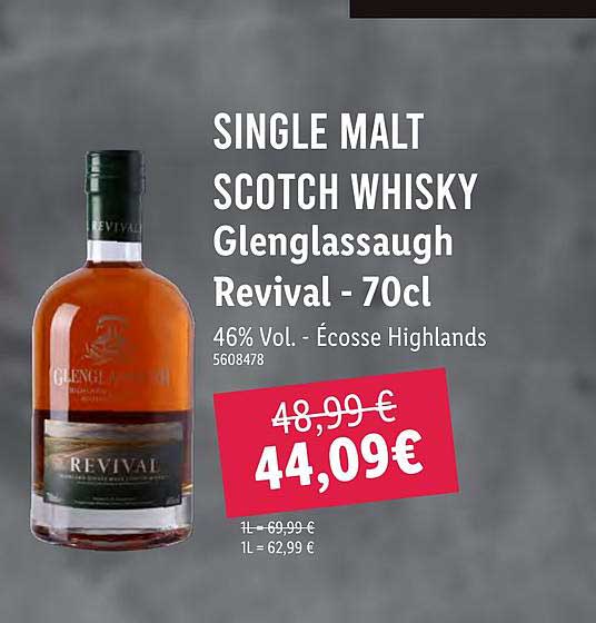 single malt scotch whisky glenglassaugh revival 70 cl