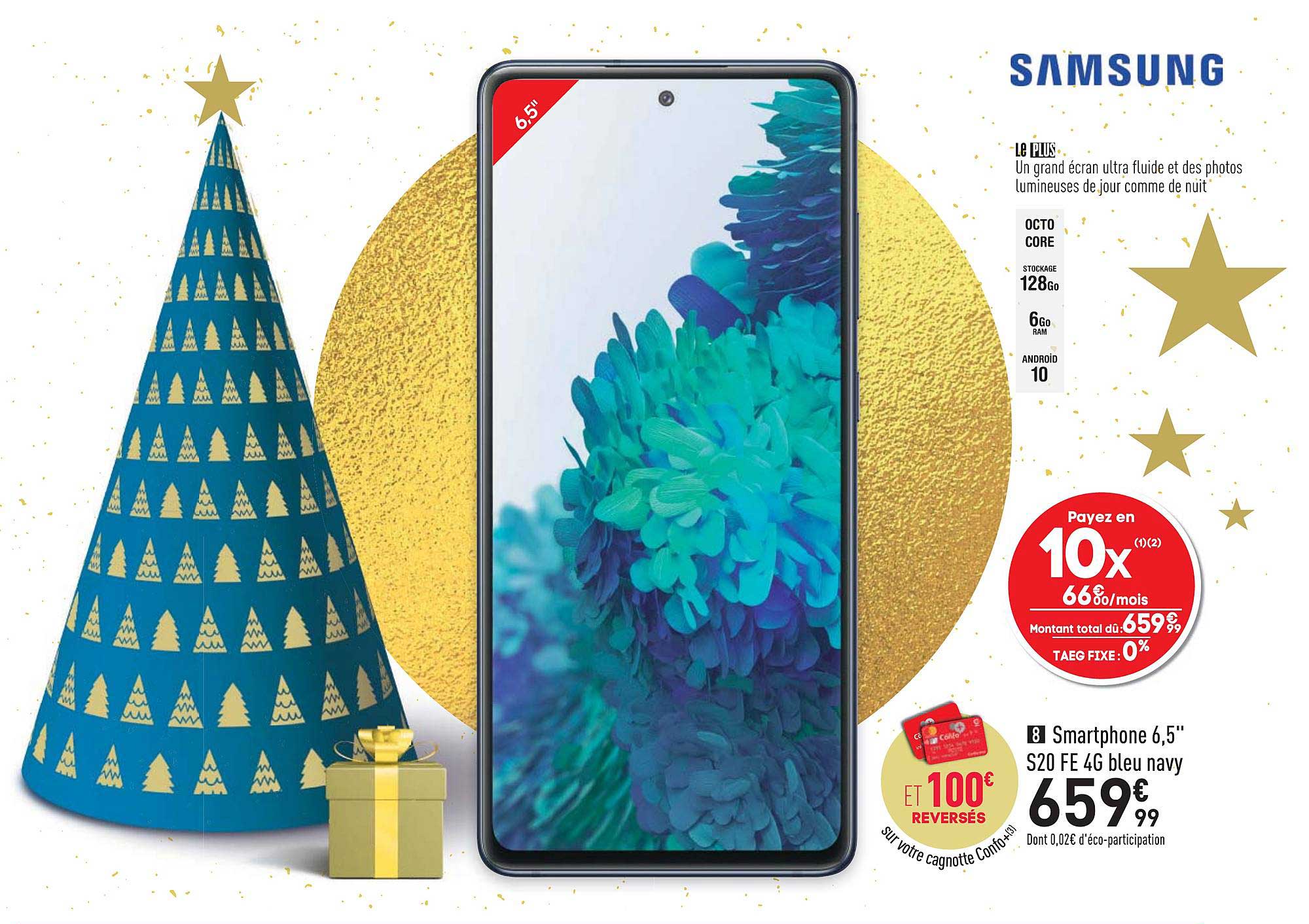 smartphone 6.5'' s20 fe 4g bleu navy samsung