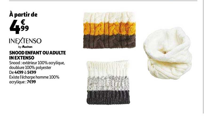 snood enfant ou adulte in extenso