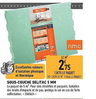 Sous Couche Selitac 5 Mm Nmc