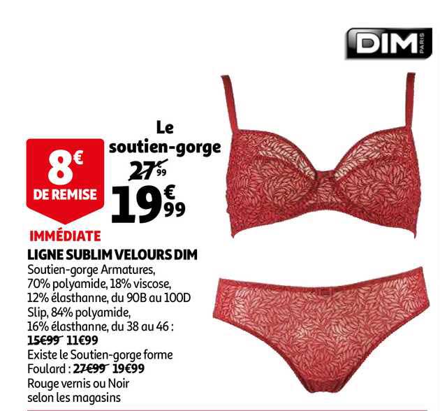soutien gorge ligne sublim velours dim