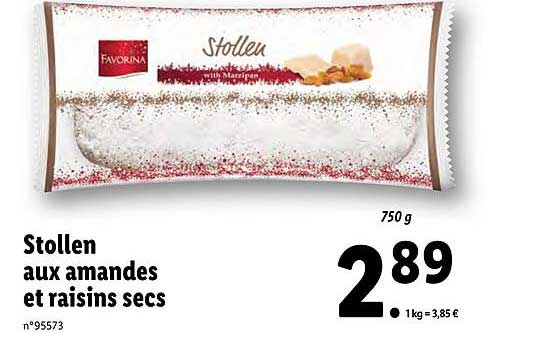 Stollen Aux Amandes Et Raisins Secs Favorina