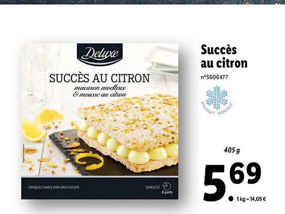 succès au citron deluxe