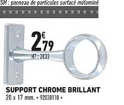 support chrome brillant