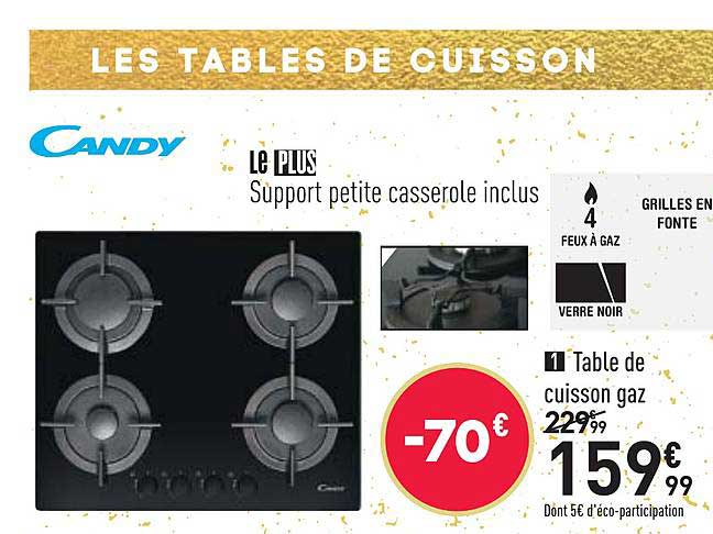 Table De Cuisson Gaz Candy