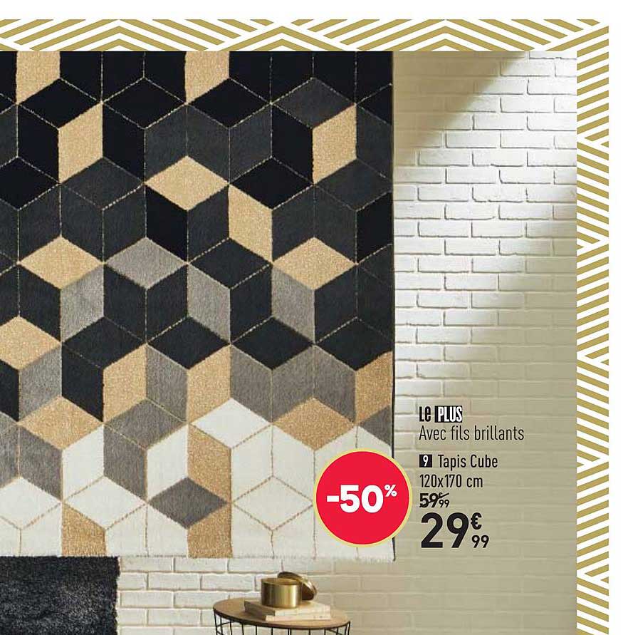 tapis cube 120x170 cm