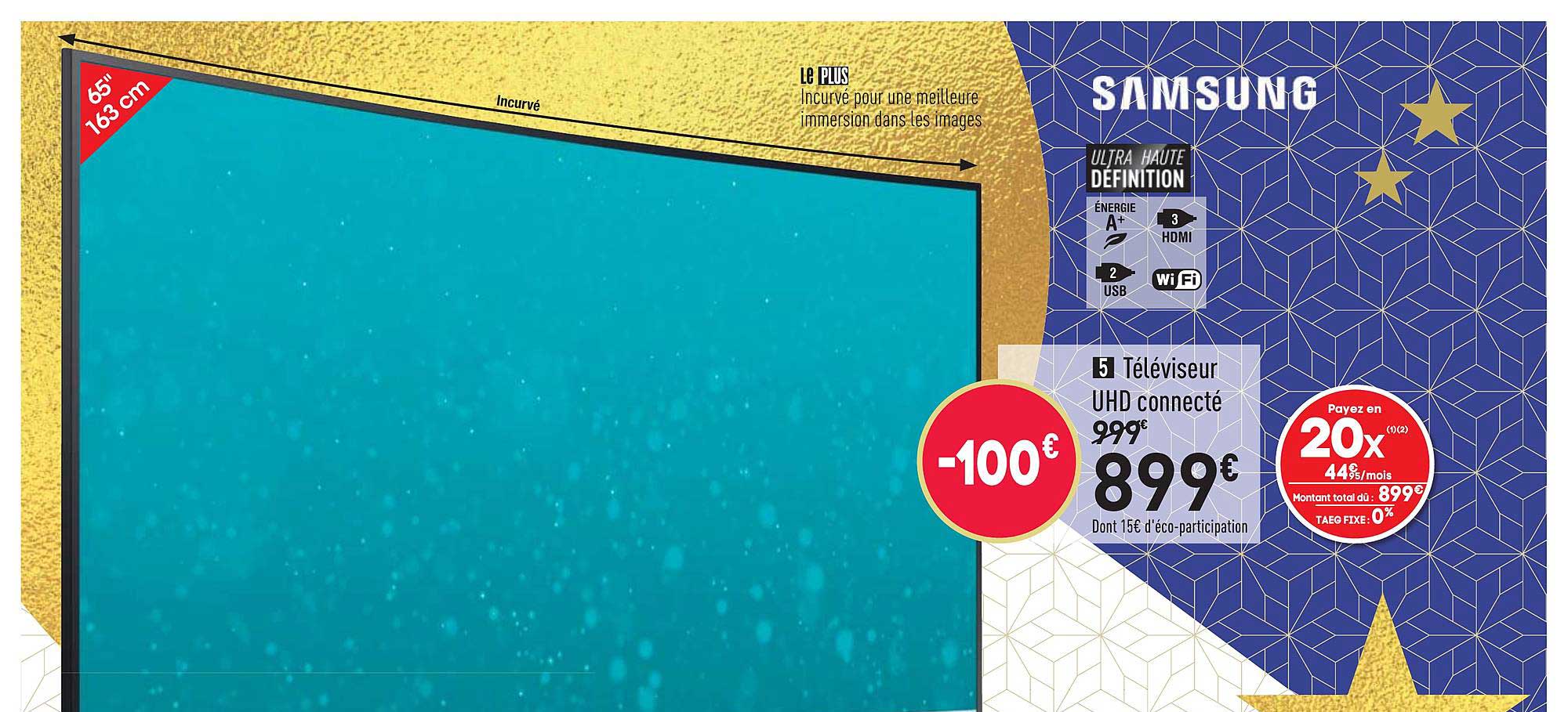 Téléviseur Uhd Connecté 163 Cm Samsung