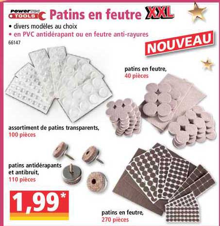 tools patins en feutre xxl