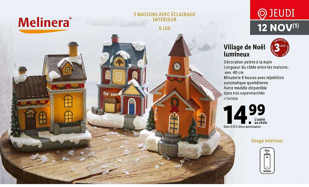 village de noël lumineux melinera