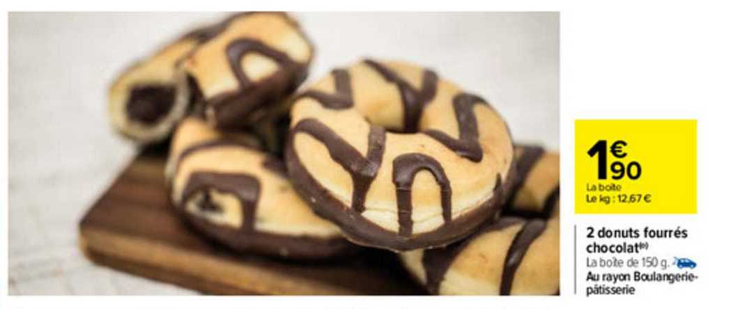 2 Donuts Fourrés Chocolat