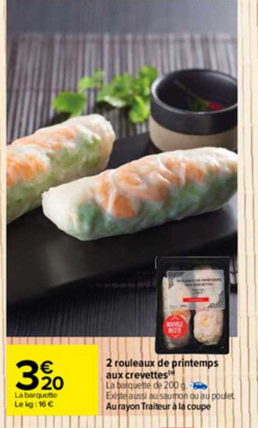 2 Rouleaux De Printemps Aux Crevettes