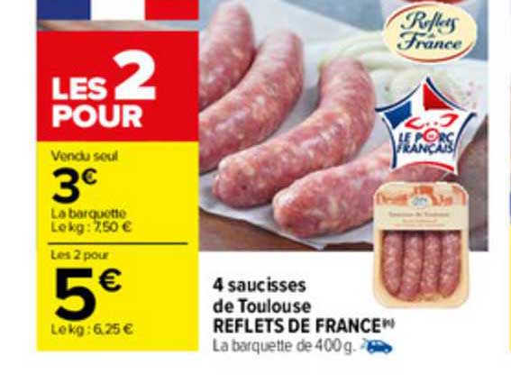 4 Saucisses De Toulouse Reflets De France