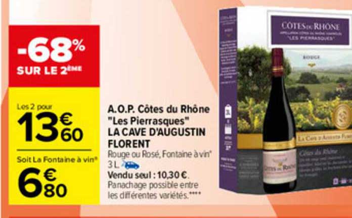 a.o.p. côtes du rhône "les pierrasques" la cave d'augustin florent