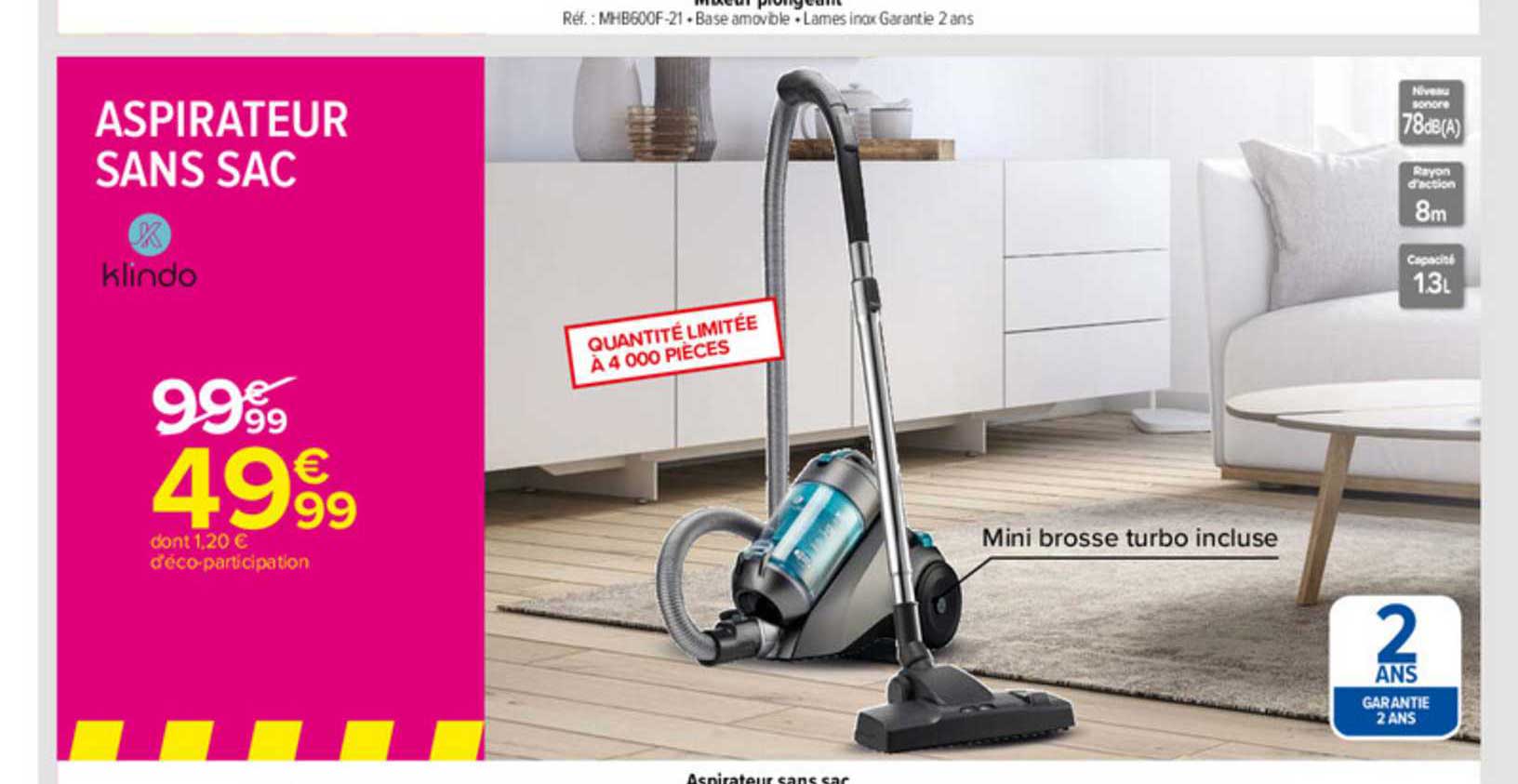 Aspirateur Sans Sac Klindo
