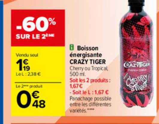 boisson énergisante crazy tiger