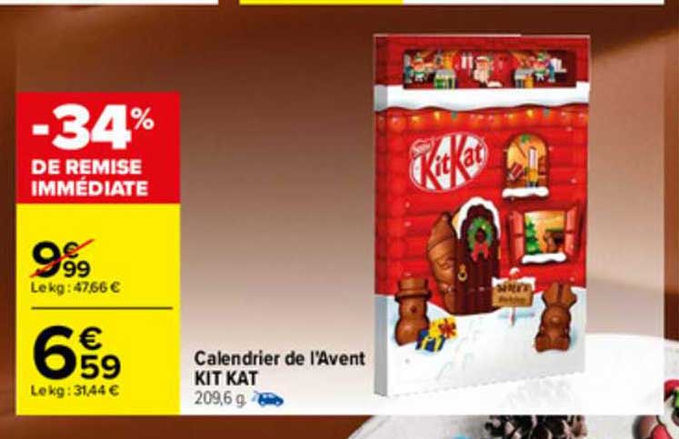 calendrier de l'avent kit kat