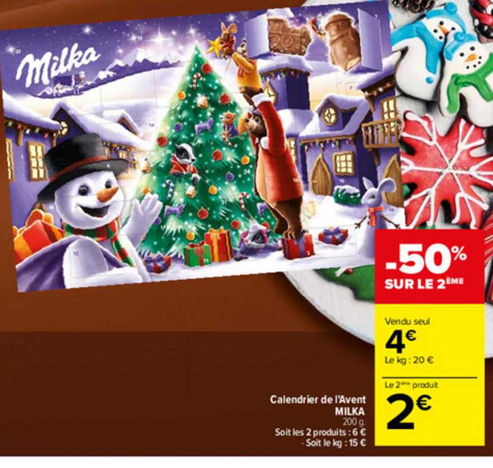 calendrier de l'avent milka